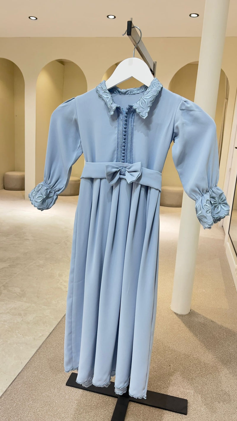 Kinderjurkje Blauw met kraag
