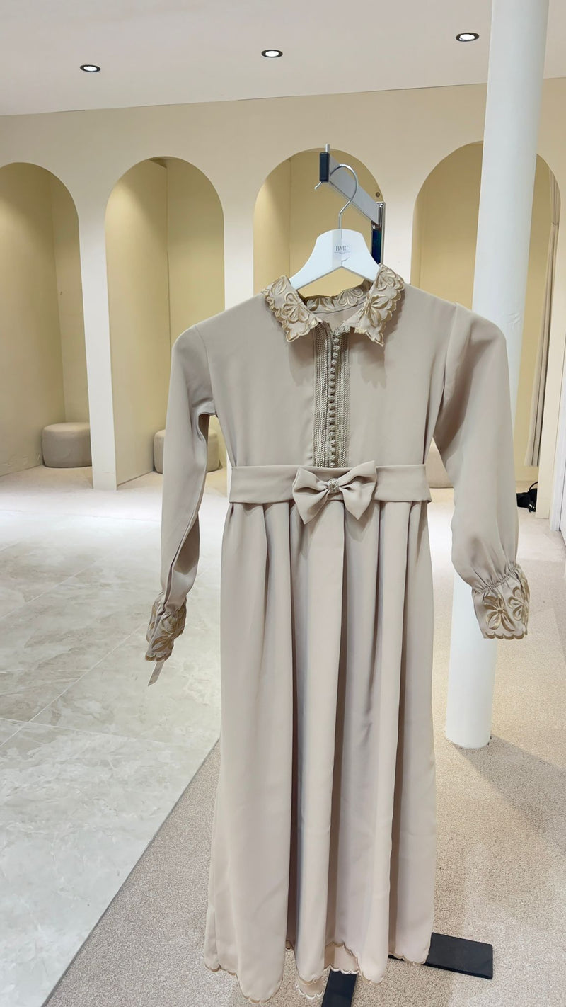 Kinderjurkje Beige met kraag